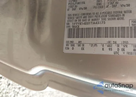 2001 Ford Ranger Edge/Xlt z USA, uszkodzony, nr VIN 1FTYR14E01TA43175